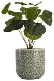 Blumentopf, Ø 11.5 x 11.5 cm, Keramik, Punkte, grün - 13321147 - HEMA
