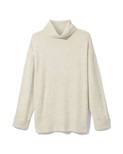pull en maille avec col femme Vicky sable XL - 36326964 - HEMA