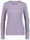 Damen-Shirt Clara, gerippt violett violett - 1000028450 - HEMA