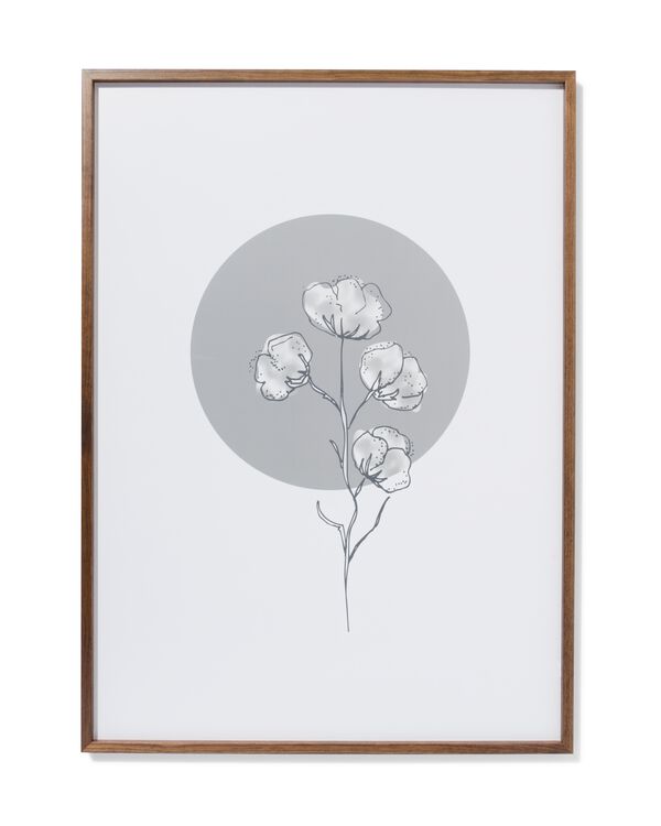 fotolijst 50x70cm notenkleur massief hout hout 50 x 70 - 2000000390 - HEMA