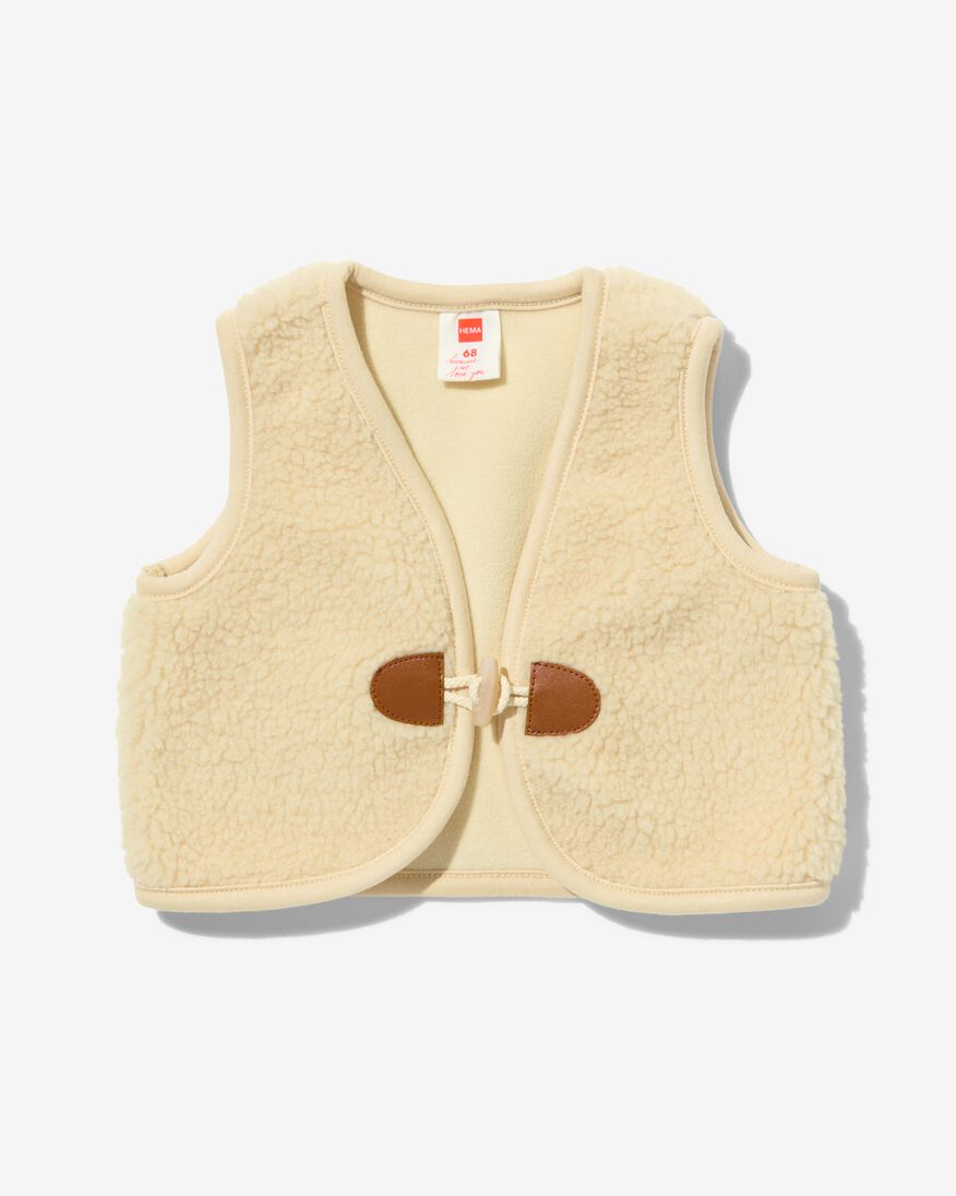 veste bébé teddy écru - 1000032073 - HEMA