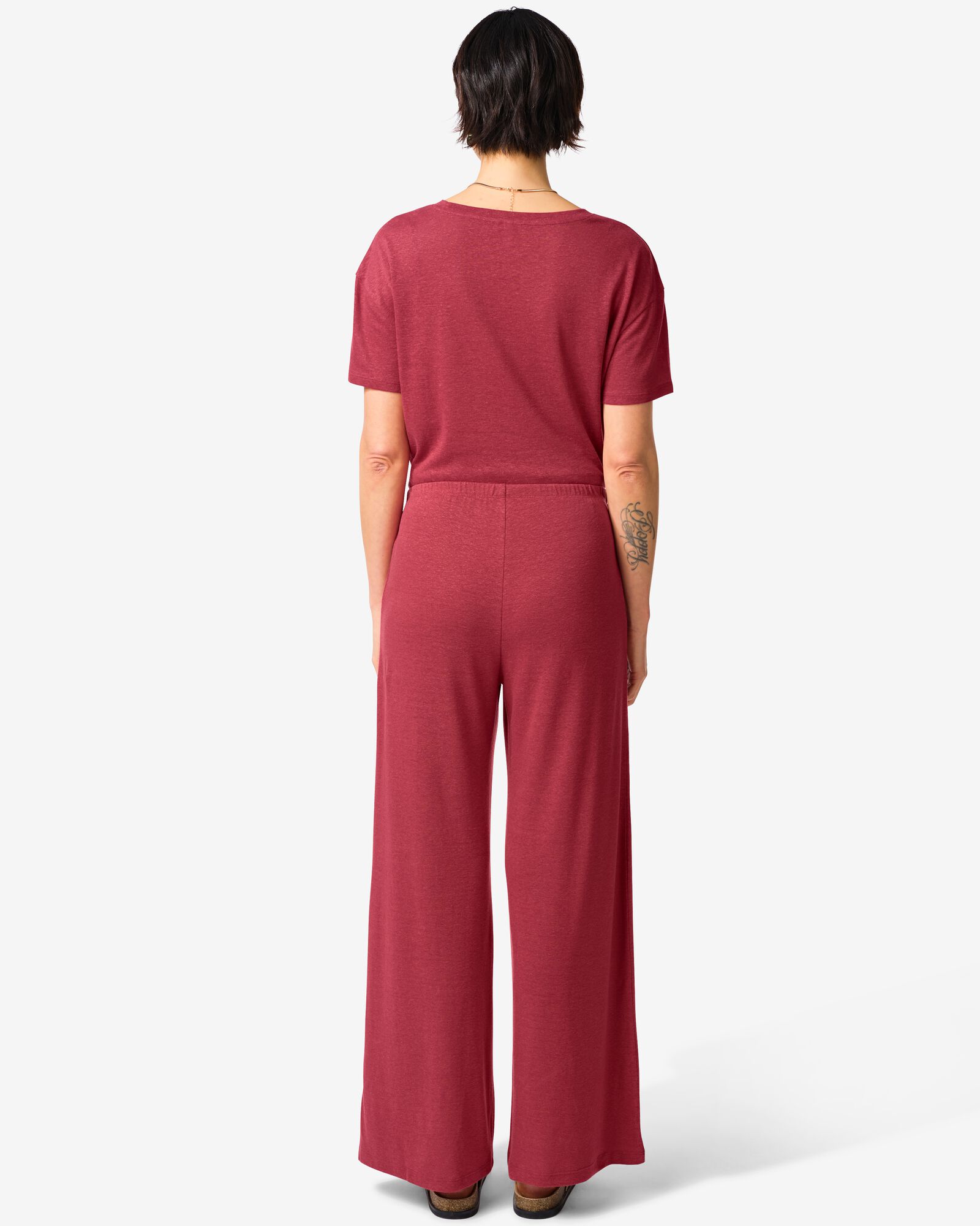pantalon femme Cora coupe droite rouge rouge - 36209380RED - HEMA