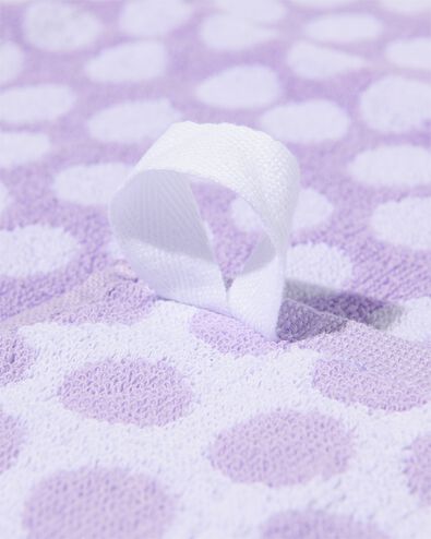 essuie-mains 50x50 coton lilas &agrave; pois - 5440256 - HEMA