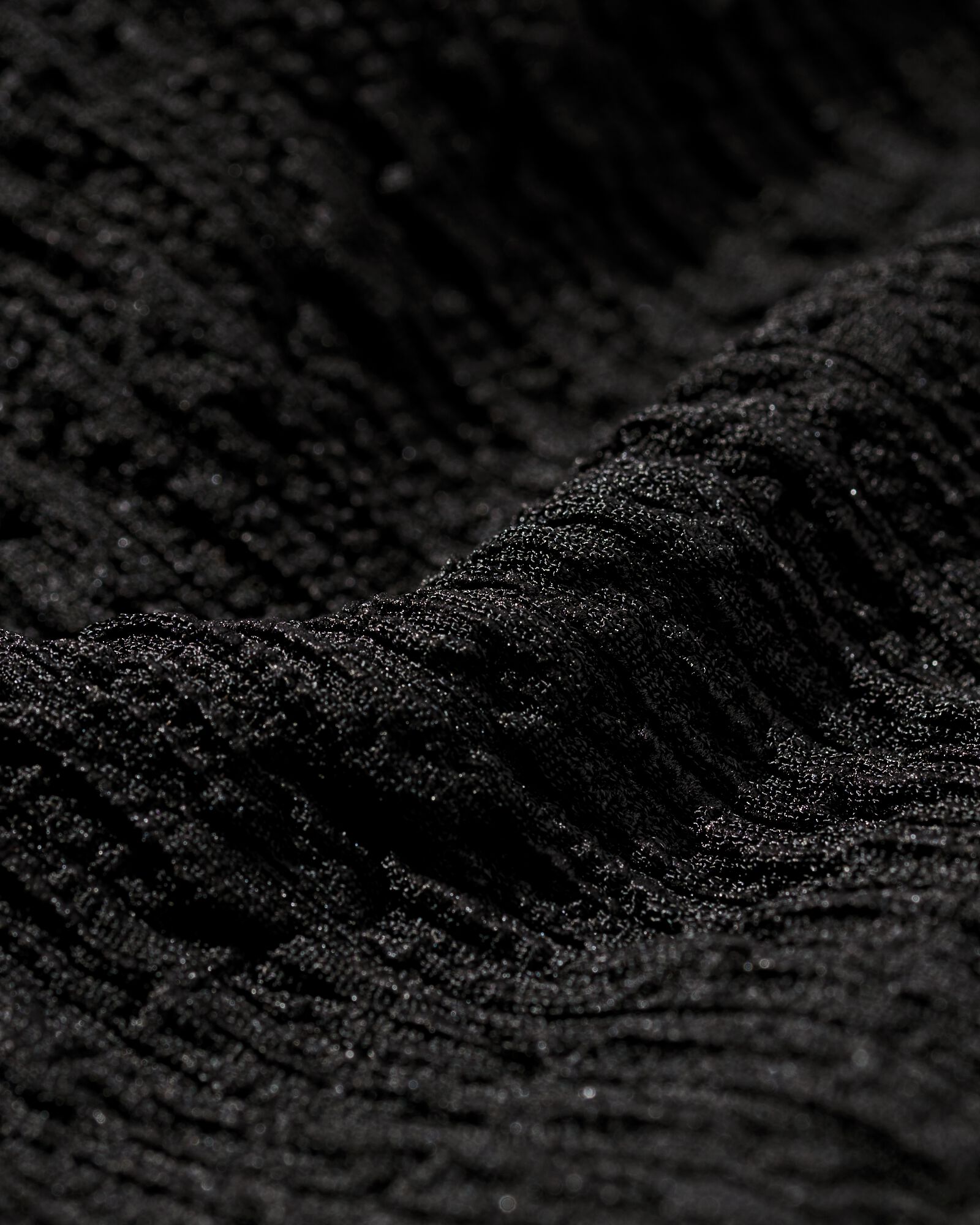 damesrok Nona structuur zwart - 36289575BLACK - HEMA