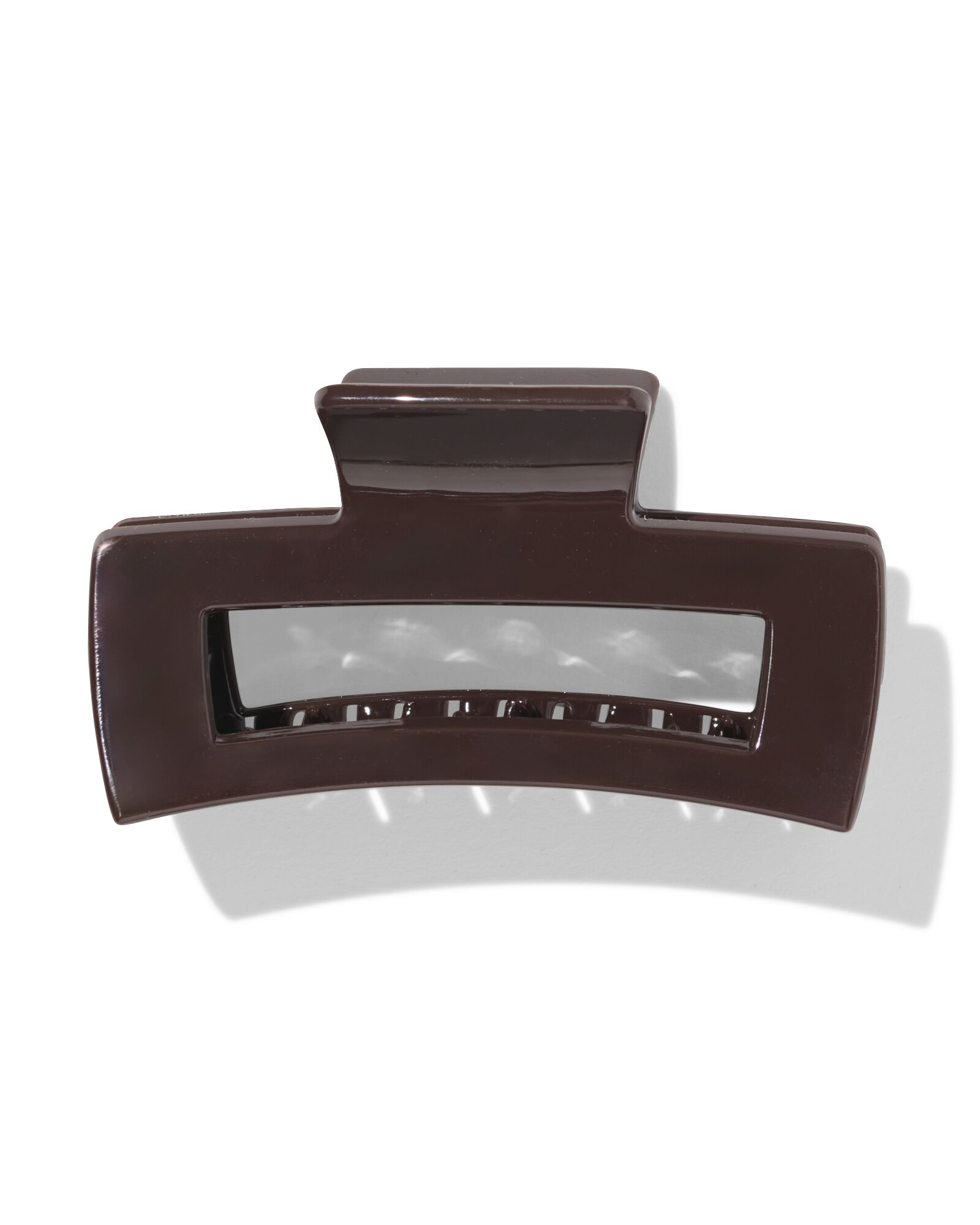 pince &agrave; cheveux 8cm carr&eacute;e marron - 11800219 - HEMA