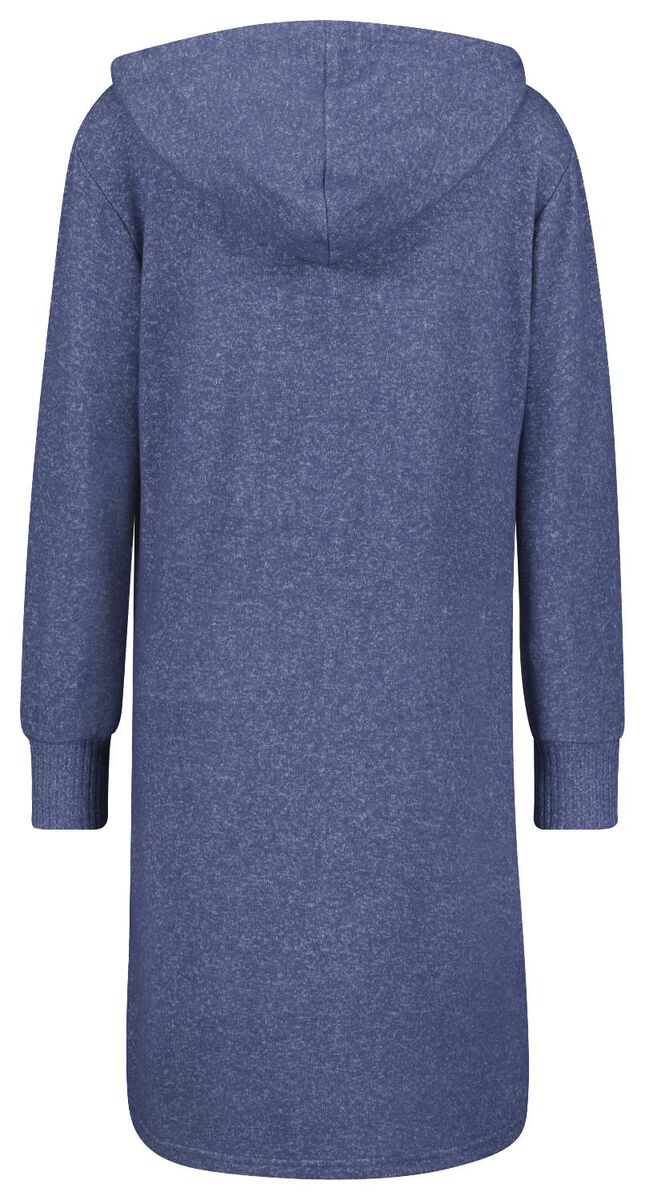 chemise de nuit femme à capuche viscose bleu foncé XL - 23422174 - HEMA