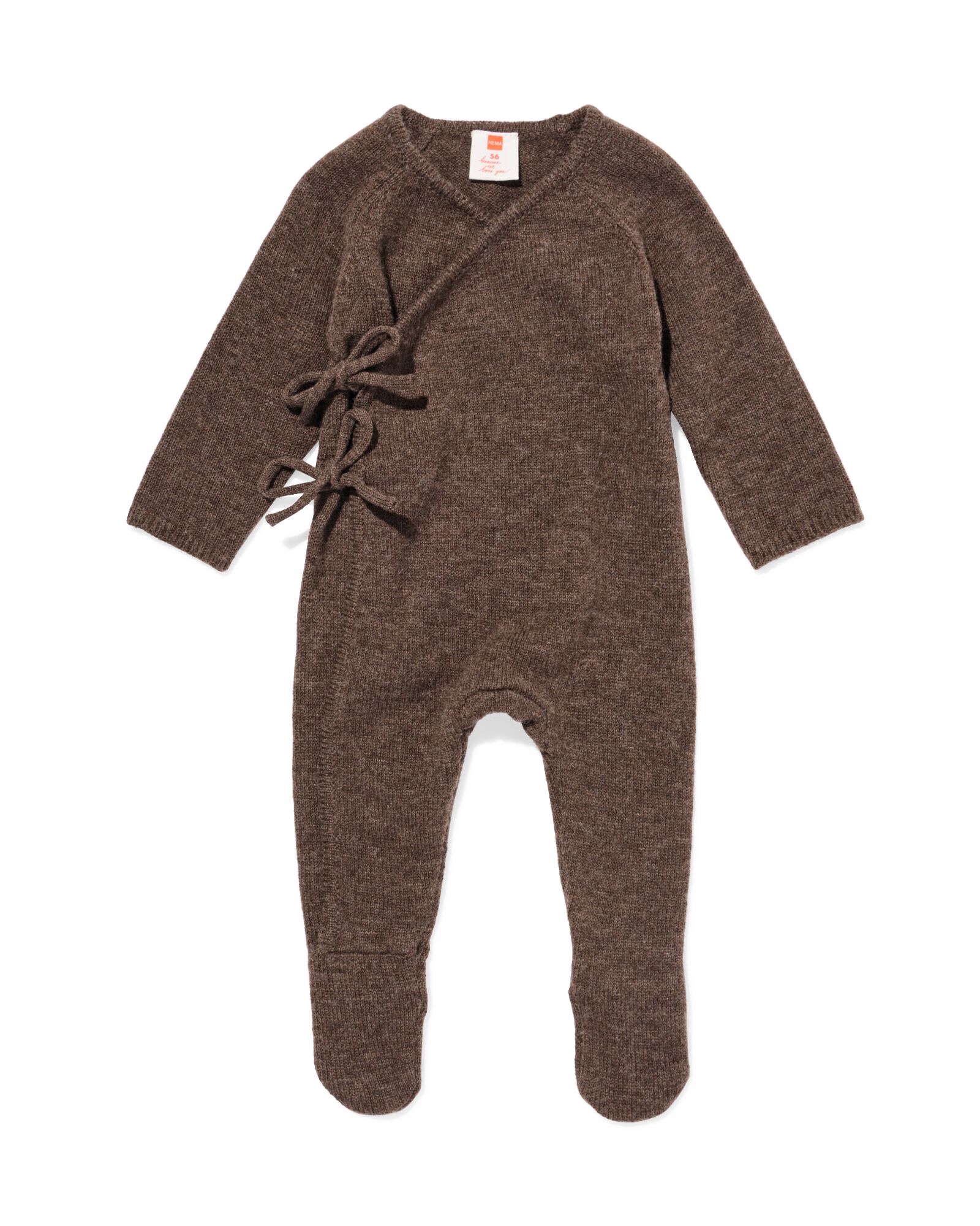 barboteuse pour nouveau-né laine mérinos marron foncé marron foncé - 33436920DARKBROWN - HEMA