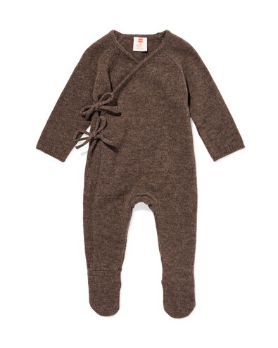 barboteuse pour nouveau-né laine mérinos marron foncé marron foncé - 33436920DARKBROWN - HEMA