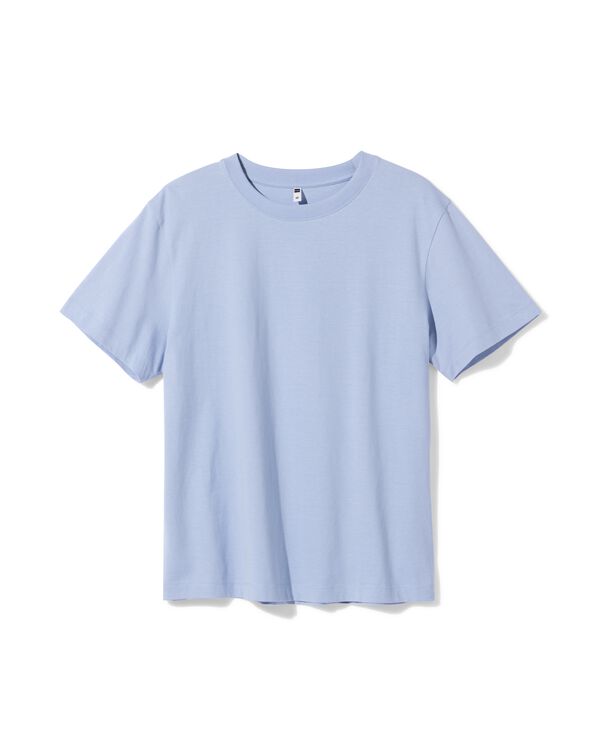 t-shirt femme Larissa jersey bleu clair bleu clair - 36302960LIGHTBLUE - HEMA