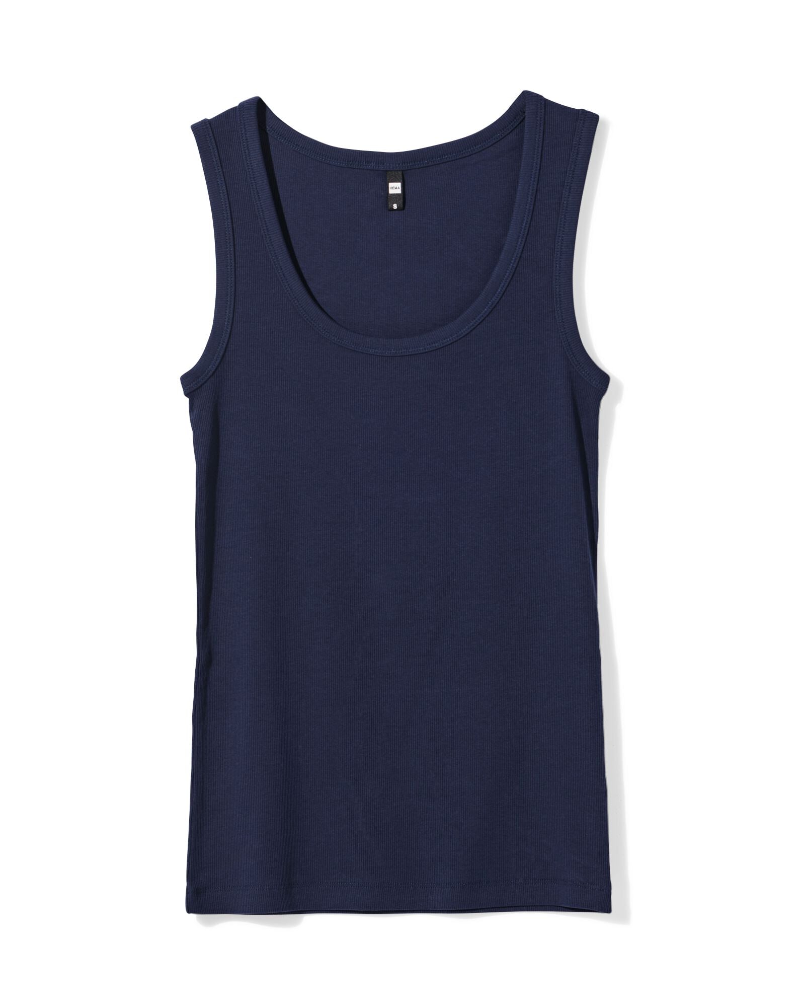 Damentop Anouk gerippt dunkelblau dunkelblau - 36310570DARKBLUE - HEMA