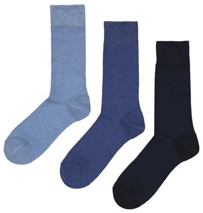 3er-Pack Herren-Socken, Piqué dunkelblau dunkelblau - 1000023344 - HEMA