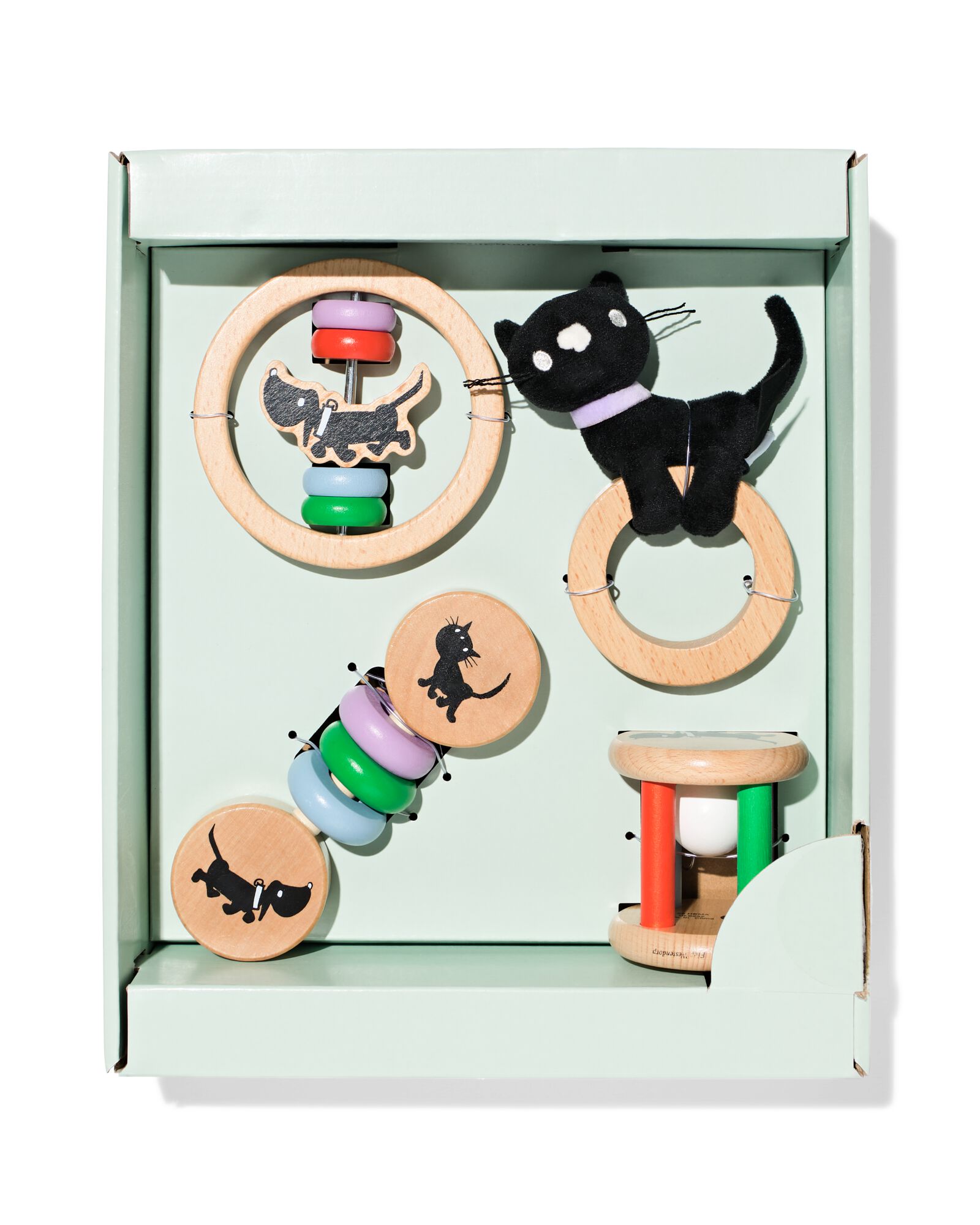 coffret cadeau bébé Takkie et Siepie en bois - 15100232 - HEMA