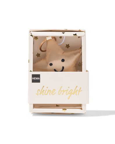 porte-cl&eacute;s 7x6 cm &eacute;toile visage or - 61100272 - HEMA