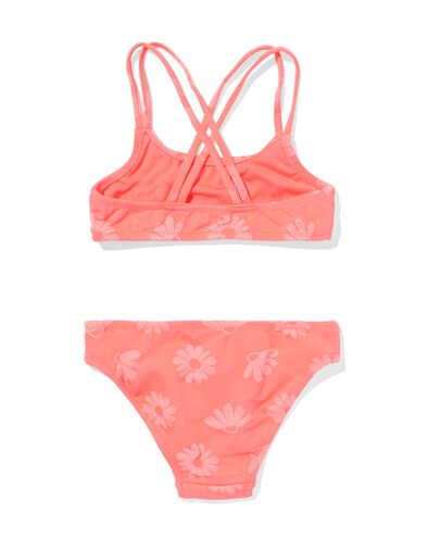 Kinder-Bikini, Jacquard-Blumen korallfarben 98/104 - 22239621 - HEMA