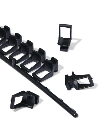 patins pour rails en U noir - 10 pi&egrave;ces - 7502011 - HEMA