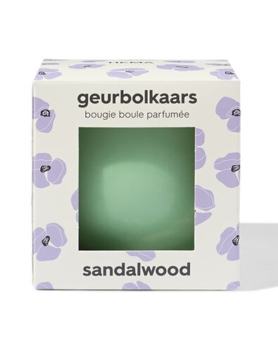 bougie boule parfum&eacute;e ⌀10 cm bois de santal - 13507613 - HEMA