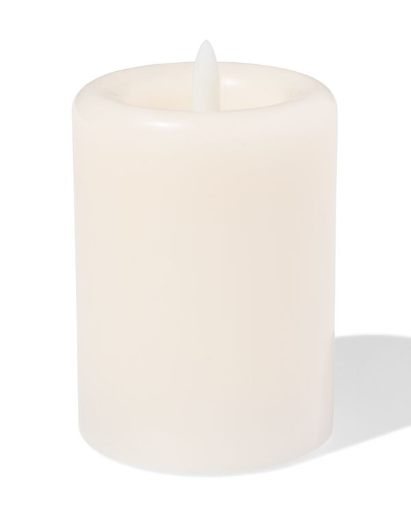bougie led ⌀7,5x10cm ivoire - 13550142 - HEMA