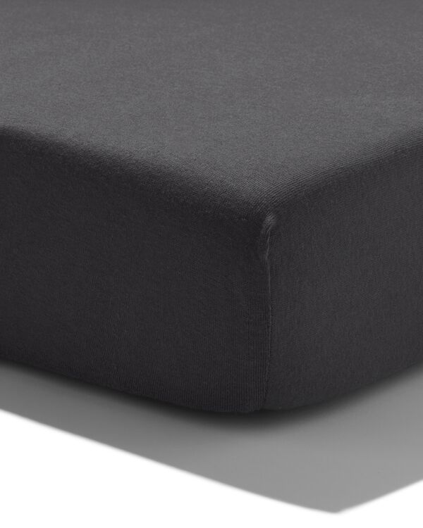 Topper-Spannbettlaken, 90 x 200 cm, Jersey, dunkelgrau  - 5190121 - HEMA