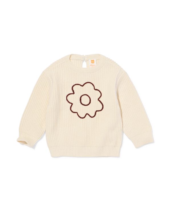 Babypullover mit Blumen ecru ecru - 33049270ECRU - HEMA