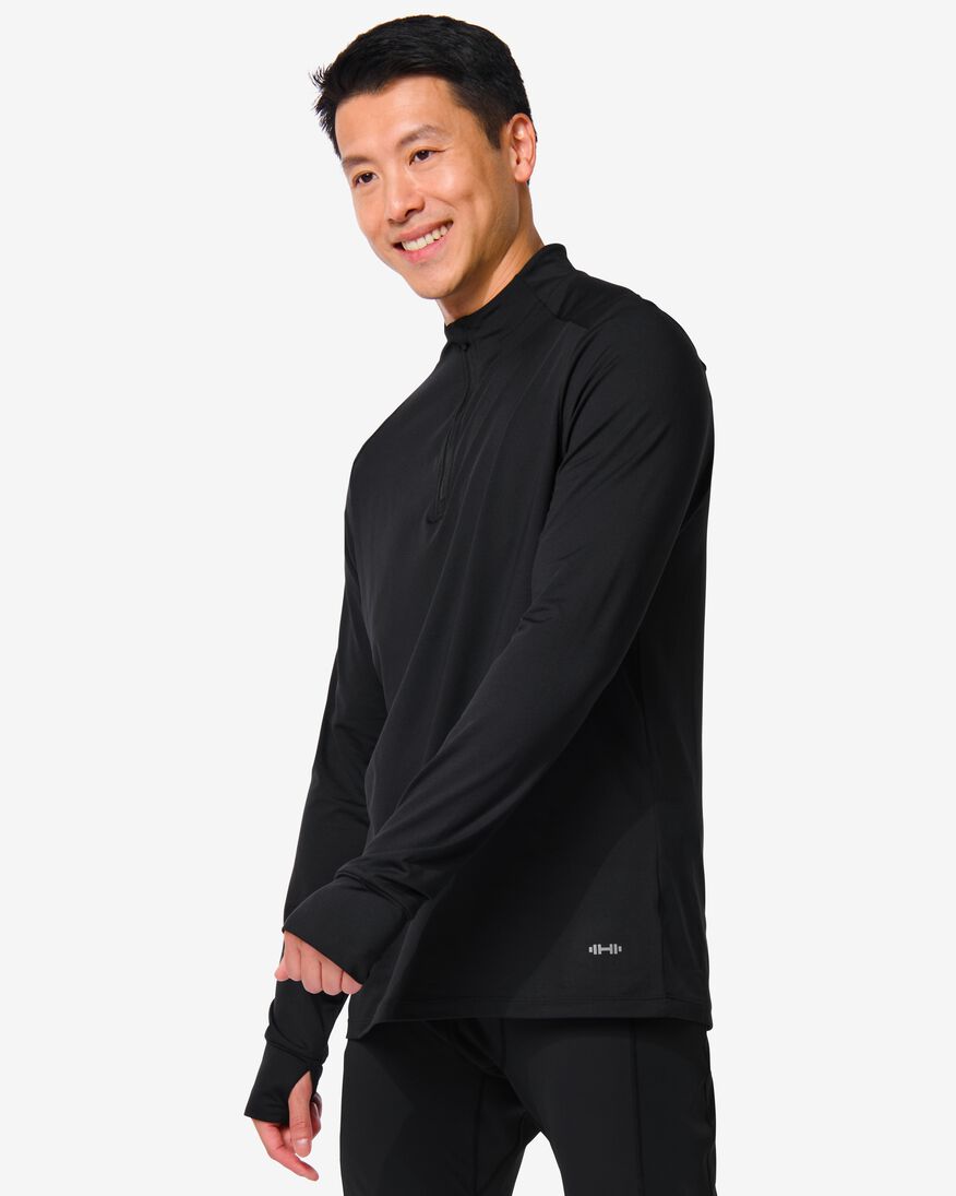 t-shirt sport polaire homme noir noir - 36090160BLACK - HEMA