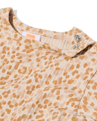 t-shirt c&ocirc;tel&eacute; nouveau-n&eacute; l&eacute;opard &eacute;cru &eacute;cru - 33427420ECRU - HEMA