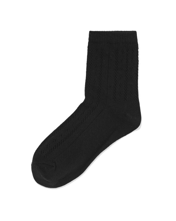 Damensocken, Ajour  schwarz schwarz - 4280840BLACK - HEMA
