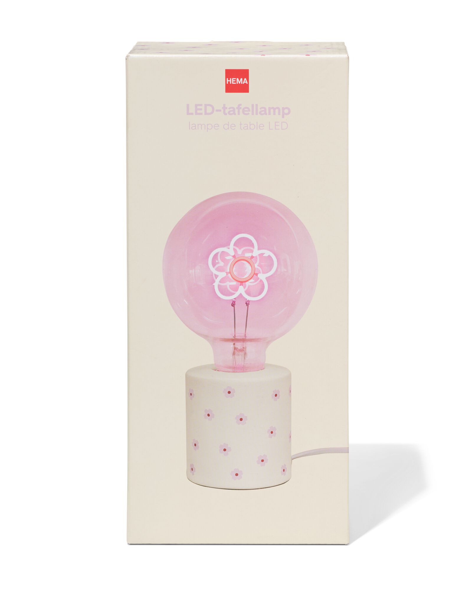 lampe led 12,5x12,5x23cm fleur - 61104541 - HEMA