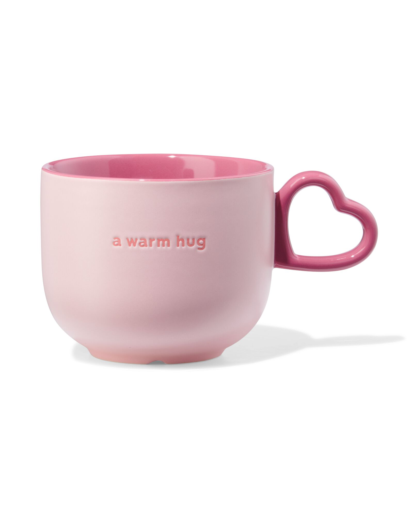 mok 480ml keramiek met hartjesoor lila - 61100250 - HEMA