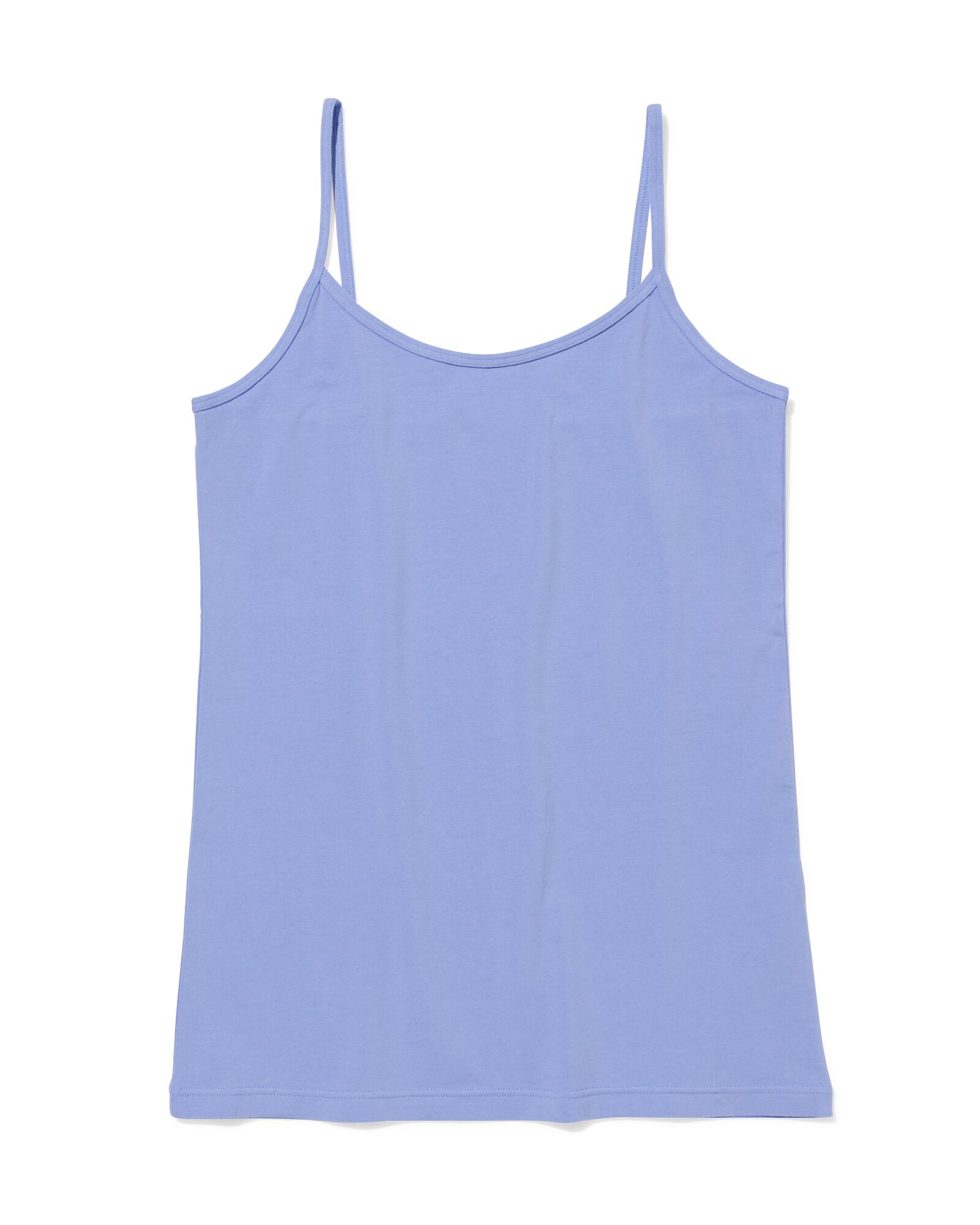 d&eacute;bardeur femme &agrave; bretelles spaghetti coton confort parfait bleu bleu - 19611444BLUE - HEMA