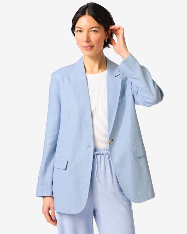 blazer femme Isla bleu clair bleu clair - 36208630LIGHTBLUE - HEMA