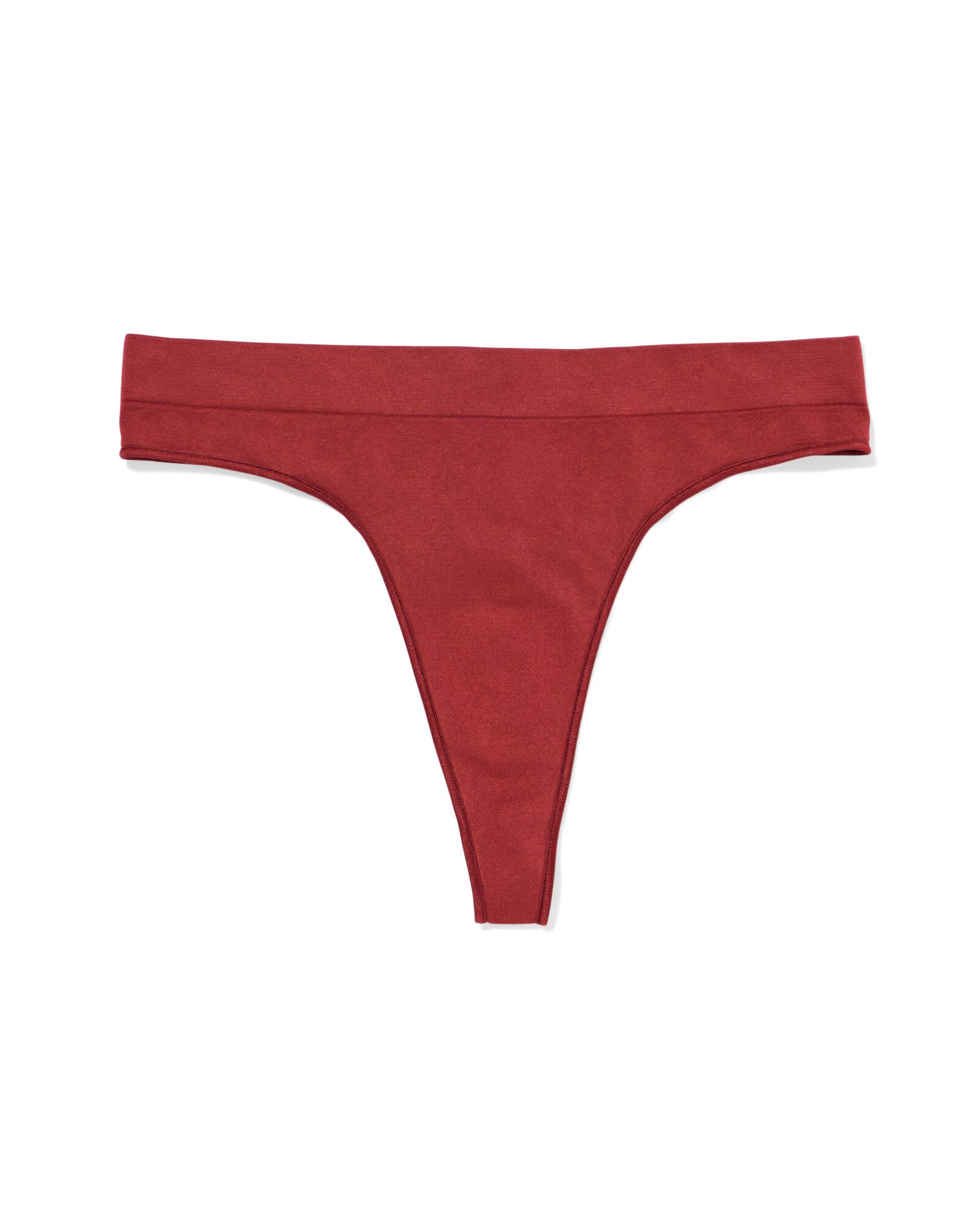 damesstring naadloos micro donkerrood - 19601634DARKRED - HEMA