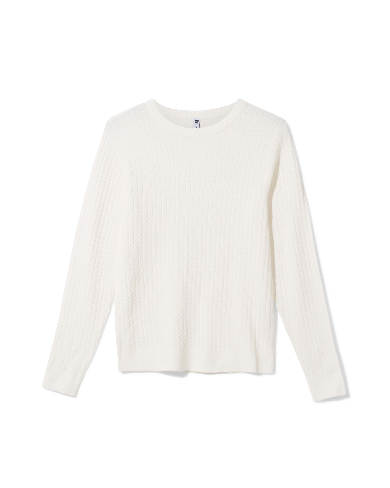 pull femme Livia torsad&eacute; blanc - 36205360WHITE - HEMA