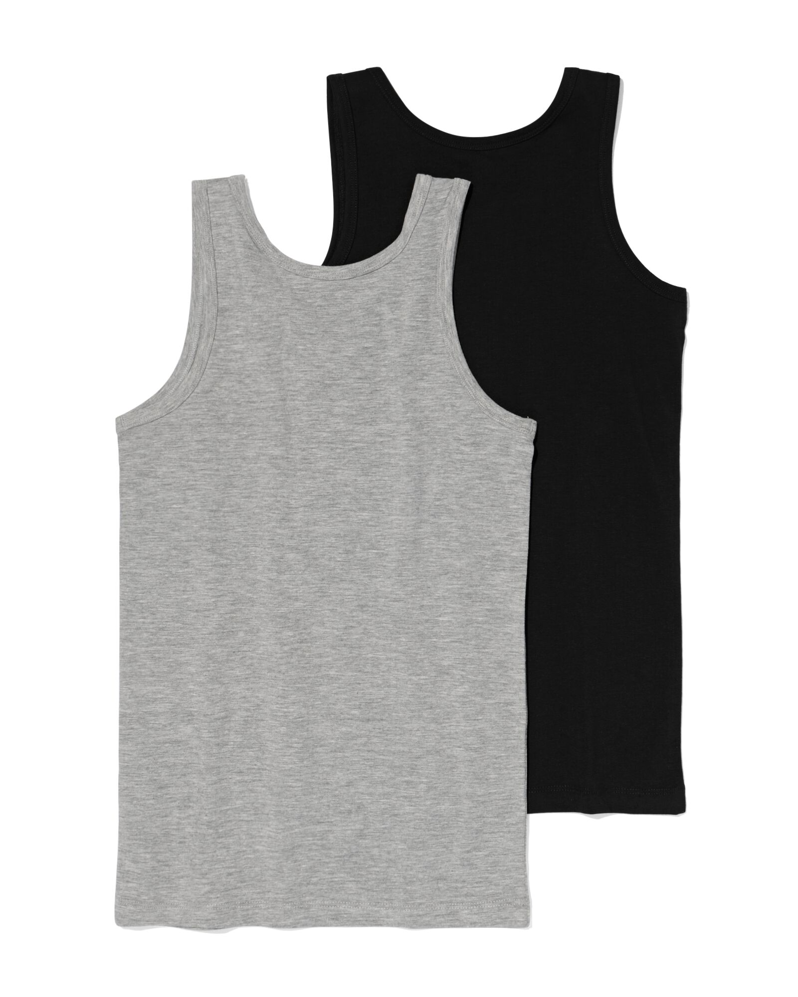 kinder hemden basic stretch katoen - 2 stuks zwart zwart - 19280890BLACK - HEMA