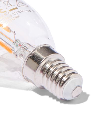 ampoule flamme LED transparente E14 2,9W 470 lm intensit&eacute; variable  - 20000054 - HEMA