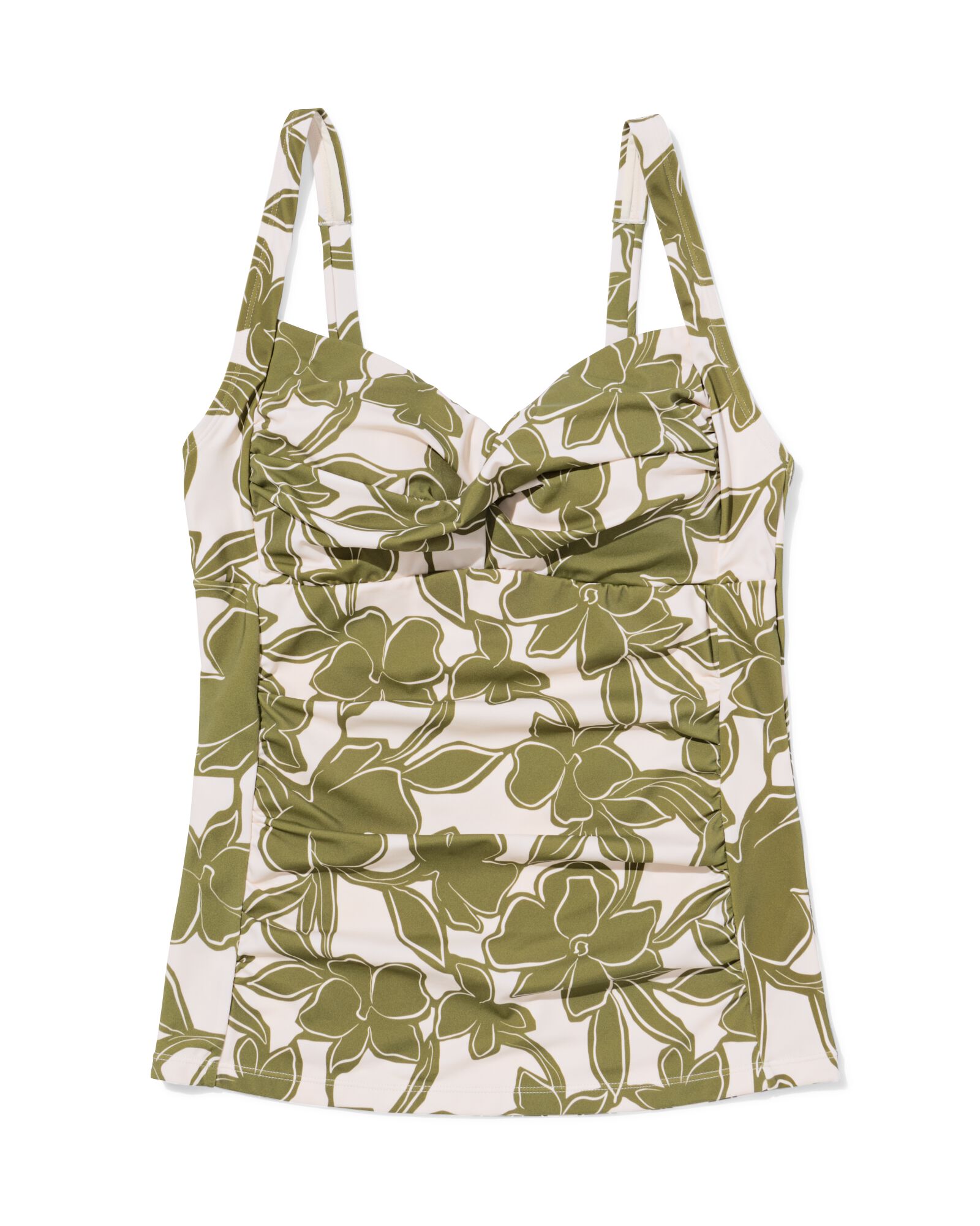Damen Tankini-Oberteil Demy, figurfreundliche Passform, Strukturgewebe gr&uuml;n gr&uuml;n - 22360220GREEN - HEMA