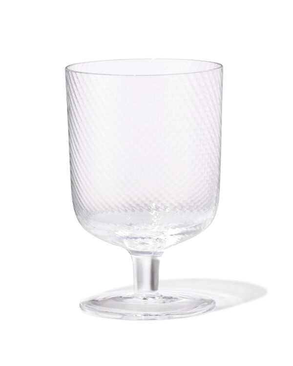 wijnglas 250ml Bergen glas twist reli&euml;f  - 9401170 - HEMA