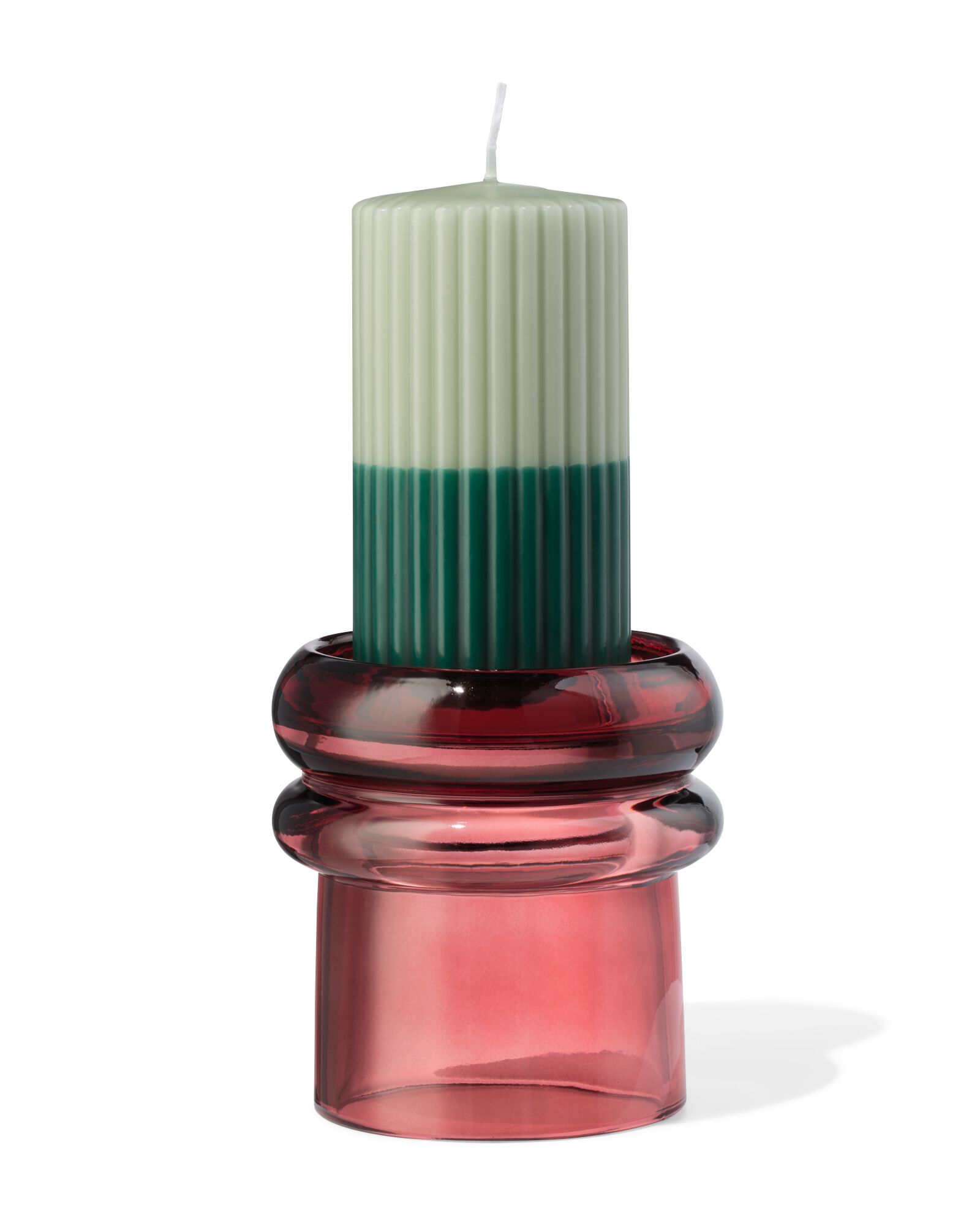 bougeoir verre bordeaux - 13324103 - HEMA