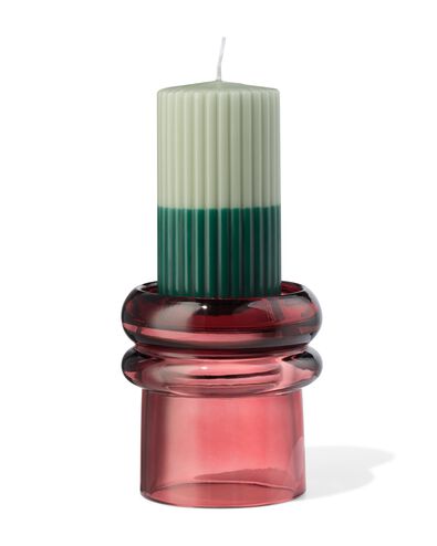 bougeoir verre bordeaux - 13324103 - HEMA