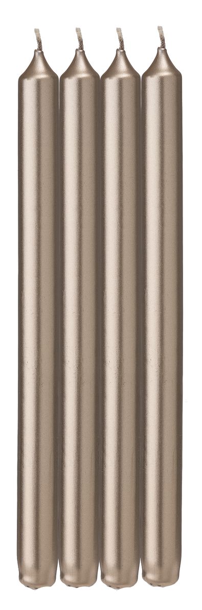 4 bougies longues &Oslash;2.2x29 champagne - 13503426 - HEMA