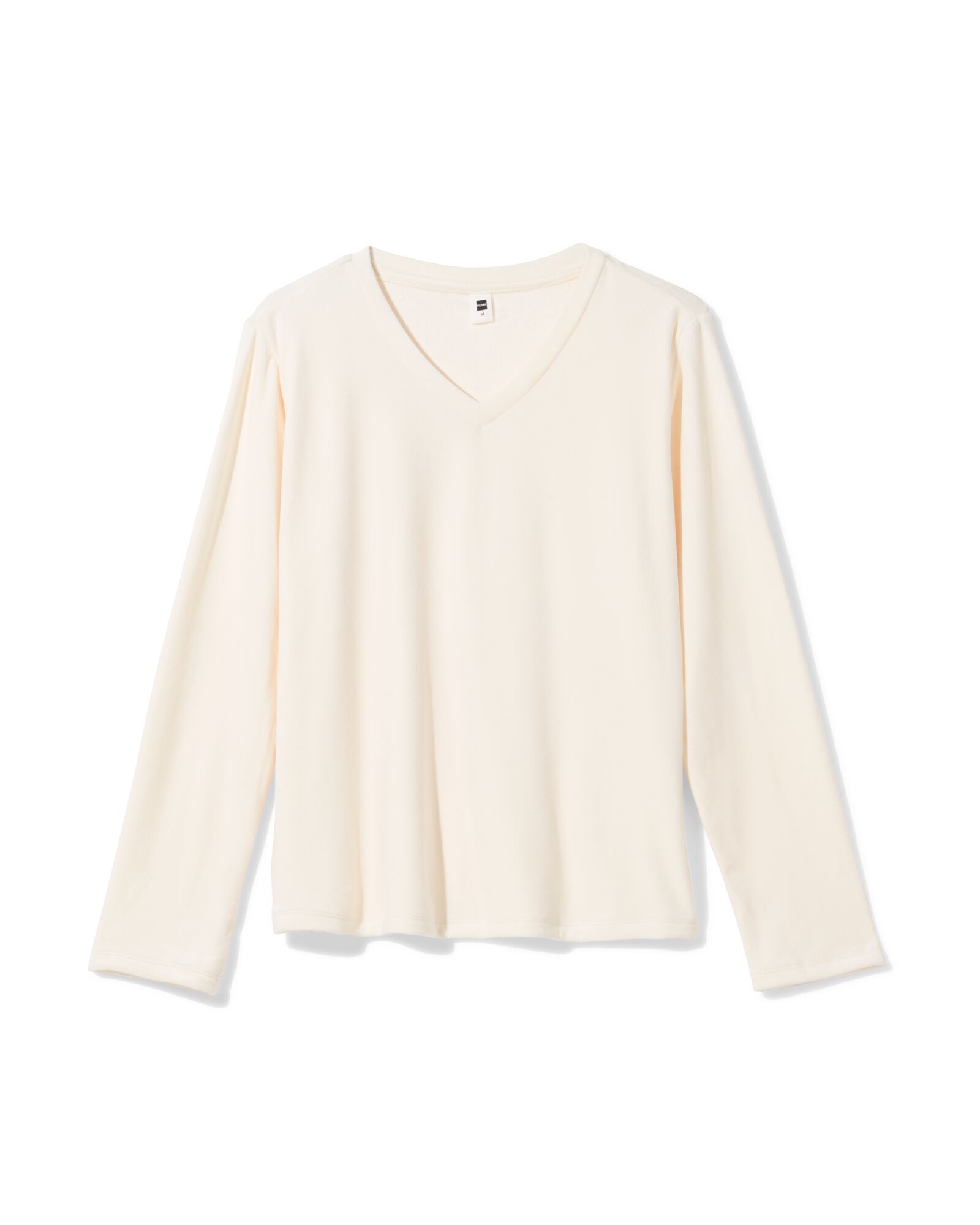 Damenshirt aus Samt cremefarben - 23401150CREAM - HEMA