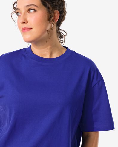 t-shirt femme Do bleu bleu - 36260350BLUE - HEMA