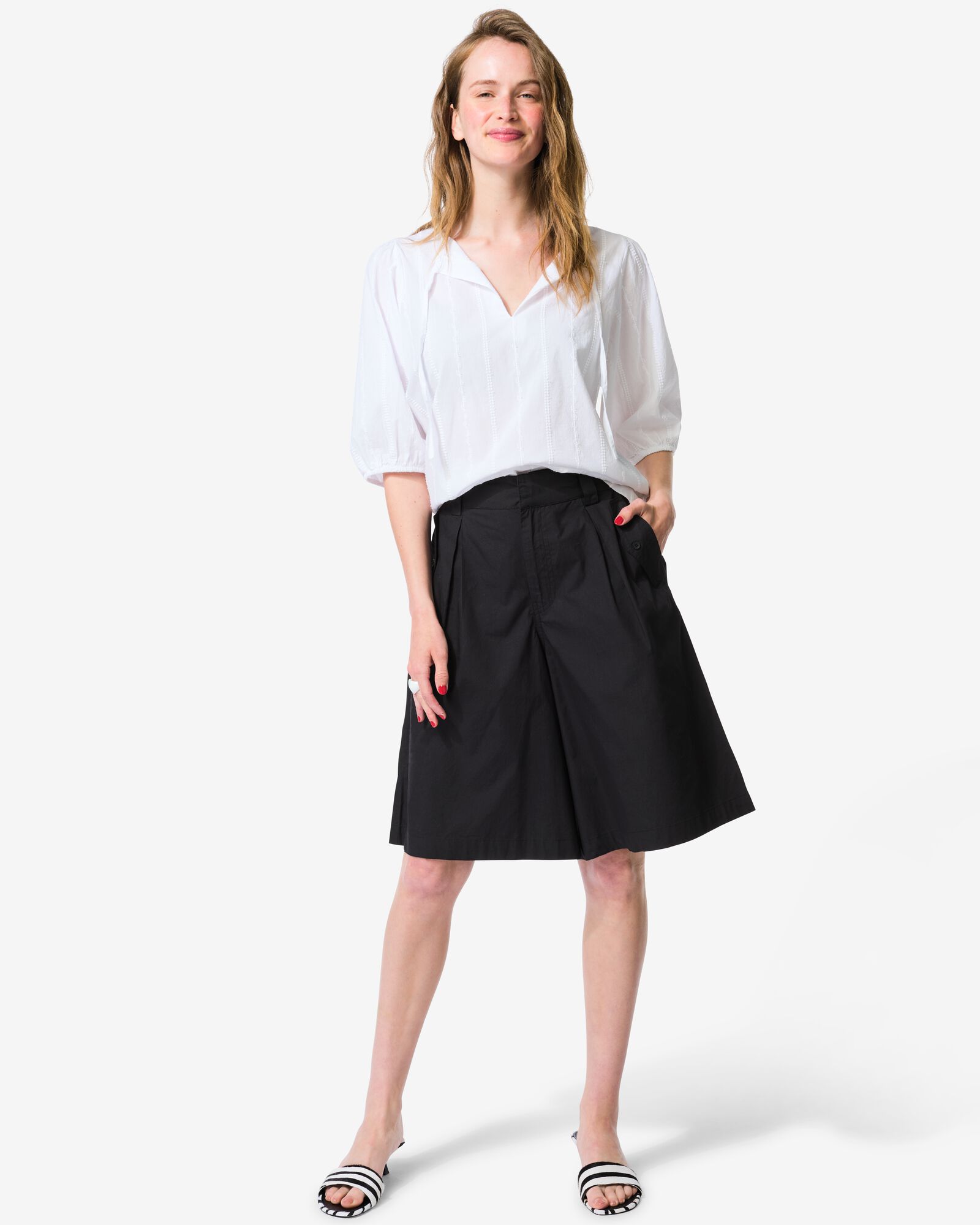 pantalon femme Daisy bermuda coupe classique noir noir - 36208880BLACK - HEMA