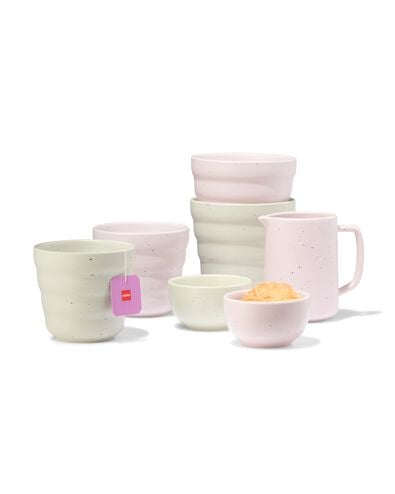 mug &agrave; cappuccino 300 ml Trend fa&iuml;ence rose mouchet&eacute;e - 80660363 - HEMA