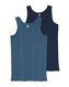 kinder hemden basic stretch katoen - 2 stuks blauw 134/140 - 19280791 - HEMA