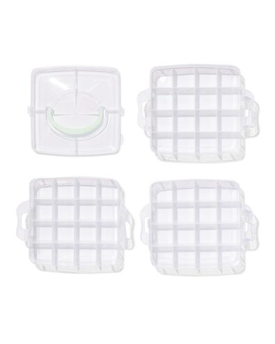 bo&icirc;te de rangement pour perles empilable - 3 pi&egrave;ces - 15900530 - HEMA