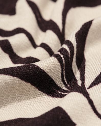 dames T-shirt Amelie jersey bladeren zand - 36303770SAND - HEMA