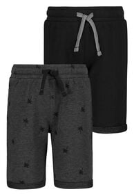 2 shorts sweat enfant noir noir - 1000027899 - HEMA
