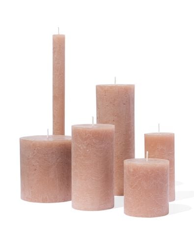 bougies rustiques marron 7 x 19 - 13504012 - HEMA