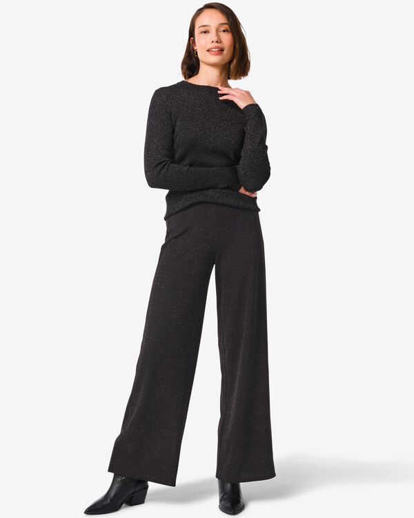 pantalon femme Wani à paillettes noir noir - 36248540BLACK - HEMA