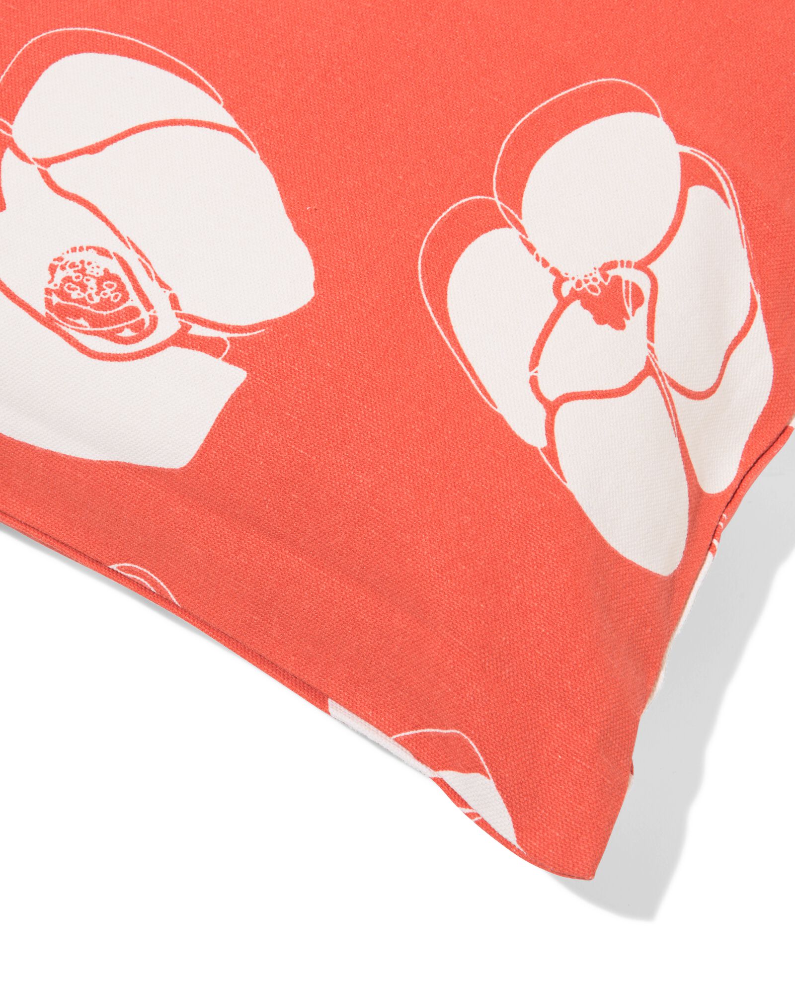 housse de coussin 50 x 50 cm coton fleurs rouge - 7326008 - HEMA